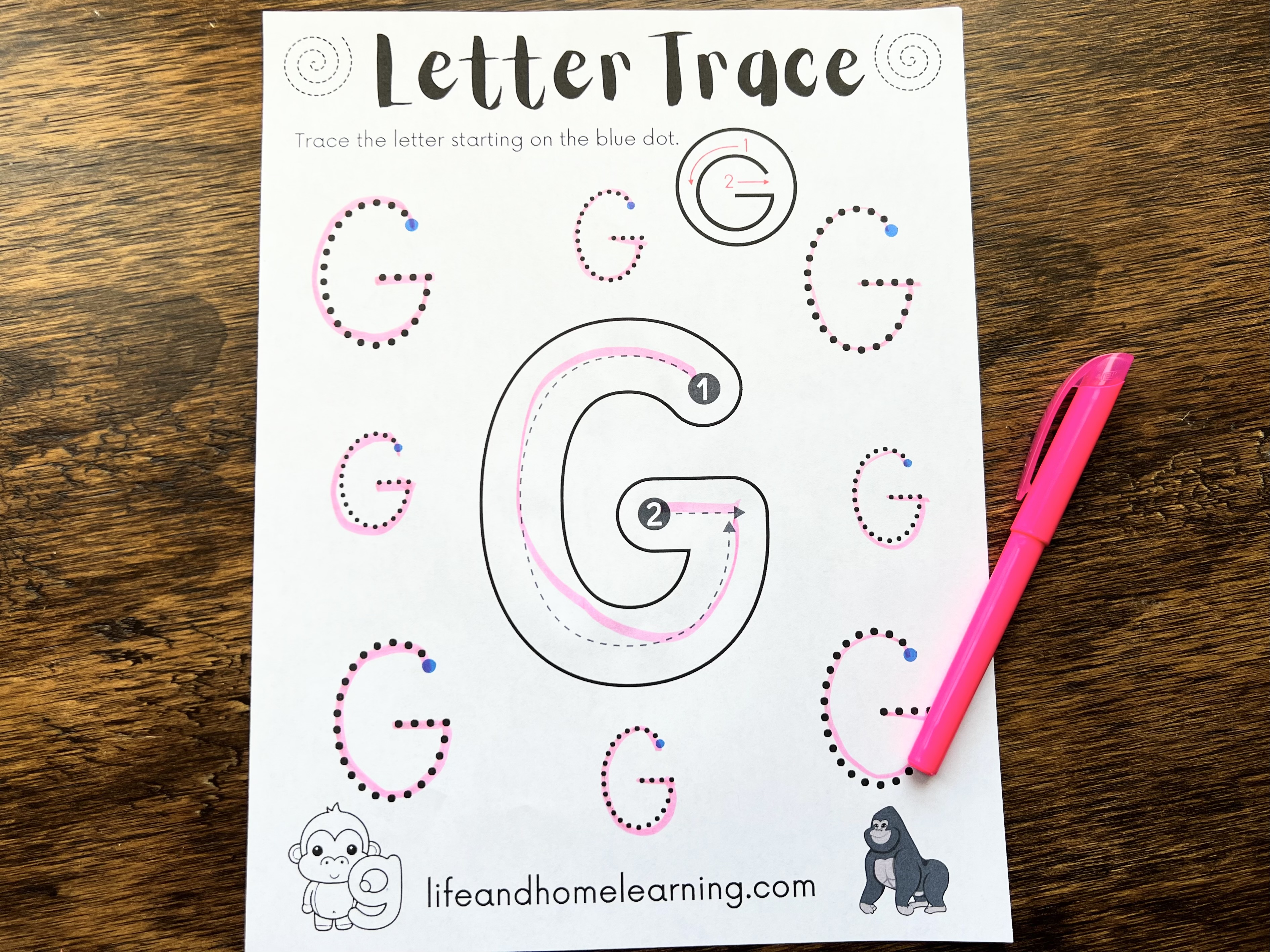 Free Letter Tracing Worksheets (Uppercase)